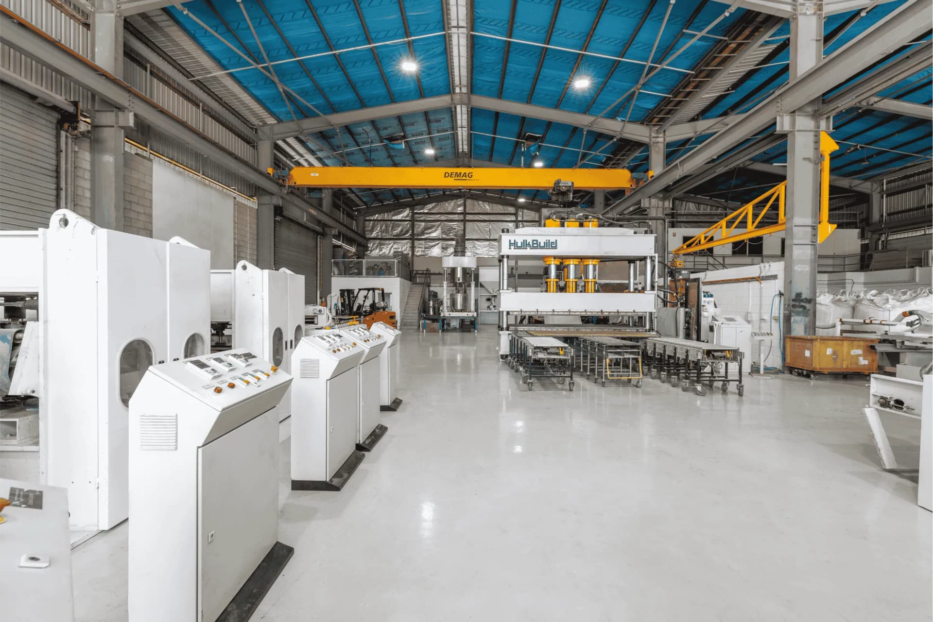 Hemp panel and sheet manufacturing line